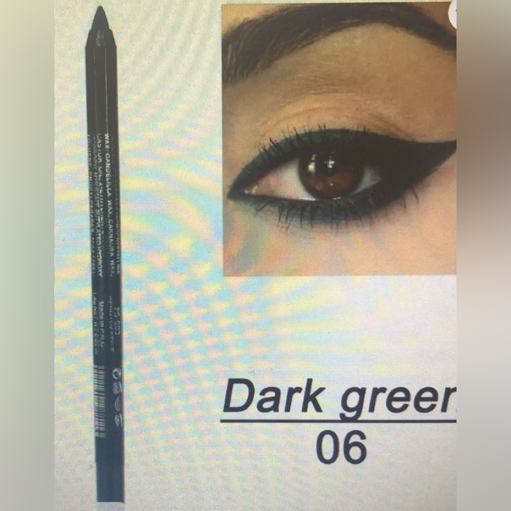 Eyeshadow/Lips pencil Liner. Color Dark green 06. Size 0.05oz